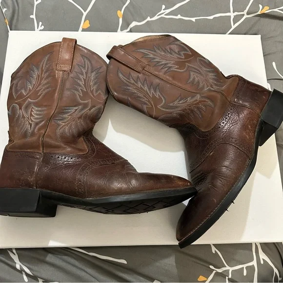 Ariat Heritage Stockman Western Boot Men's Round Toe Leather Boots Size 11.5 D - Picture 2 of 12